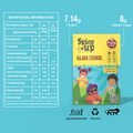 Spice Up Rajma Chawal packaging with nutritional information on a blue background