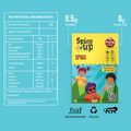 Spice up UPMA packaging with nutritional information on a blue background