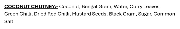 COCONUT CHUTNEY
